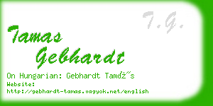 tamas gebhardt business card